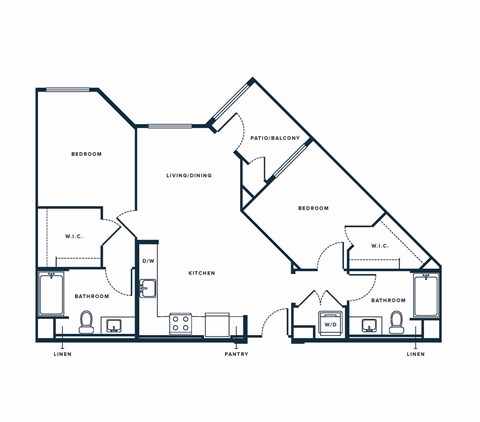 a floor plan of a house showing the bedrooms and baths